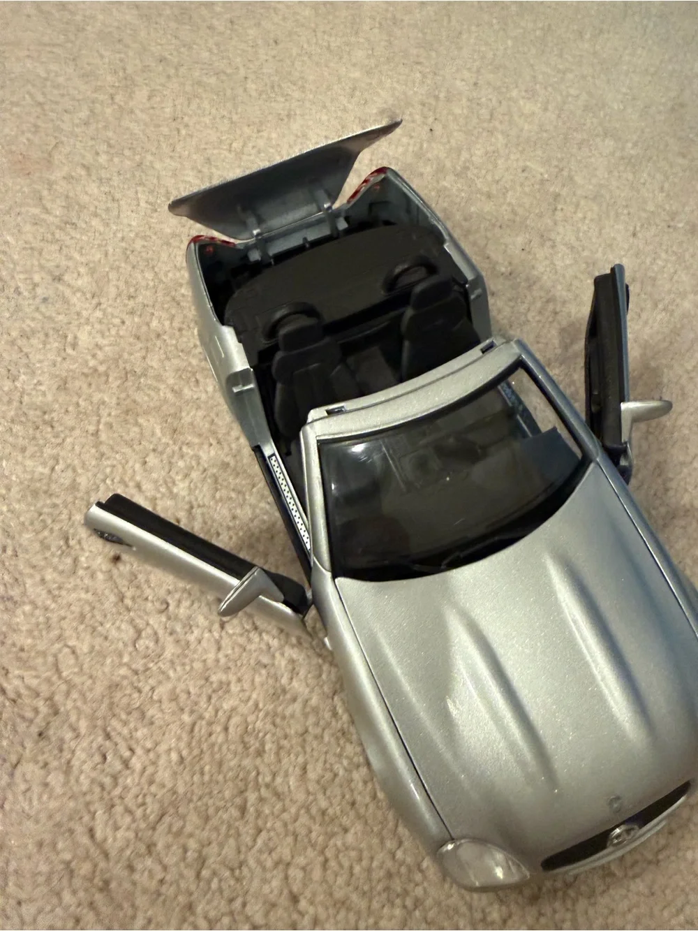 Silver Convertible Car Model - Electronics Car Audio, Video & GPS Accessory